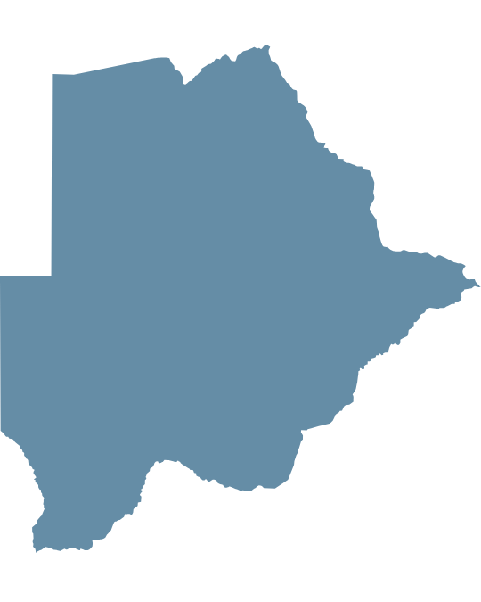 mapa botswana